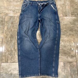 Men's Baggy 90s Carpenter Blue Jeans